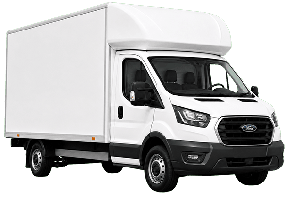 Luton box van parked and ready for hire in Nottingham